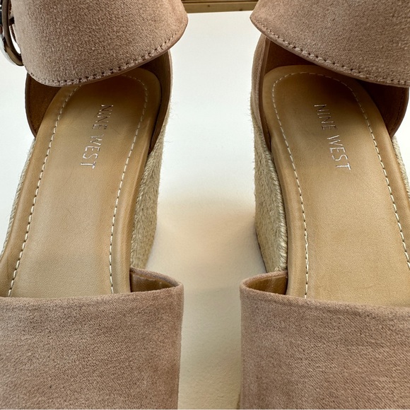 Nine West Adell Espadrille Blush Wedge Sandal Size 10 - Picture 9 of 12
